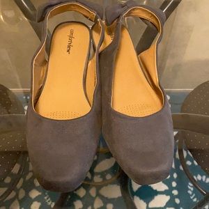 Faux suede shoes